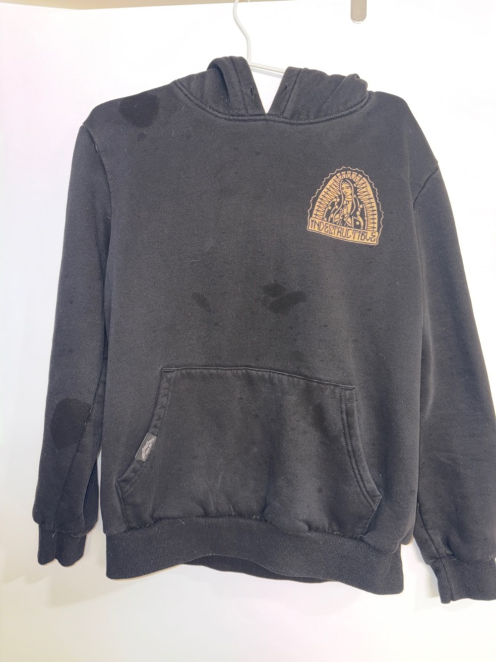 Indestructible Black Graphic Hoodie